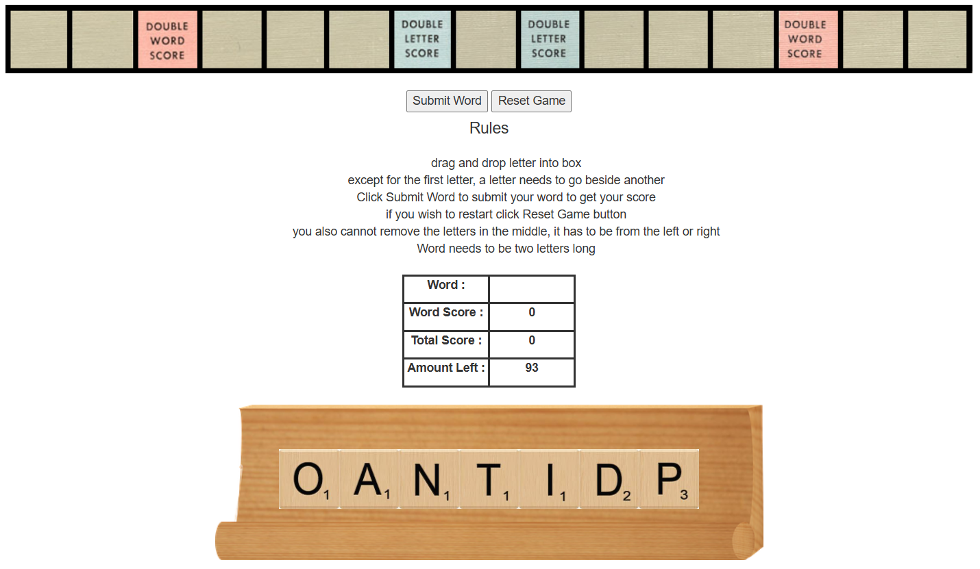 Scrabble Homework